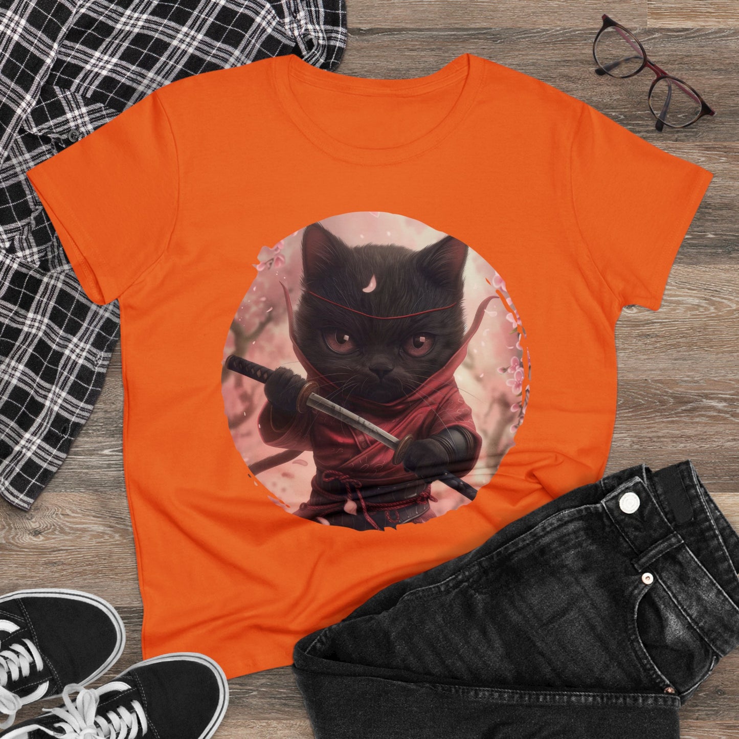 Ninja Kitty - Women's Midweight Cotton Tee