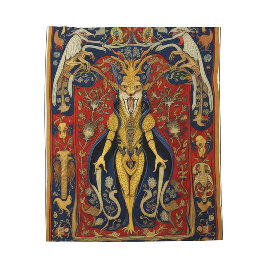 Succubus Medieval Tapestry - Velveteen Plush Blanket