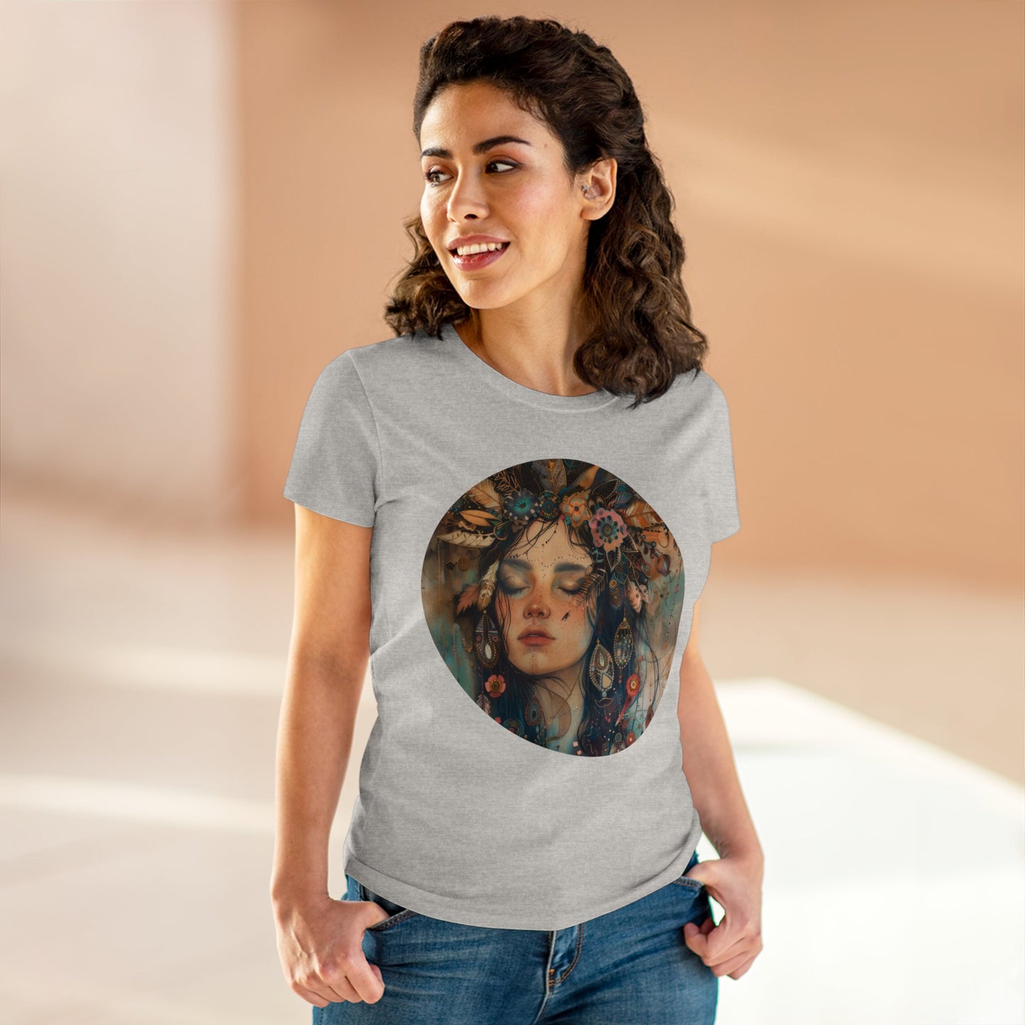 EW - Flowers - Women's Midweight Cotton Tee