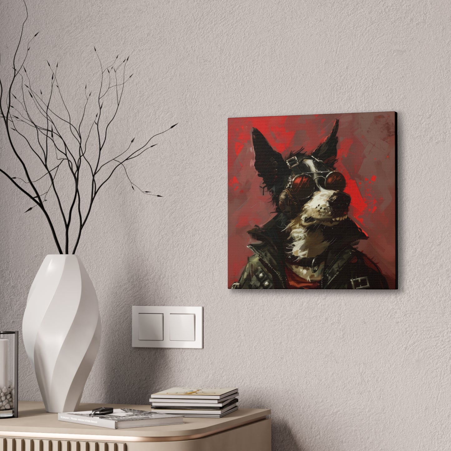 Punk Dog - Canvas Stretched, 0.75"