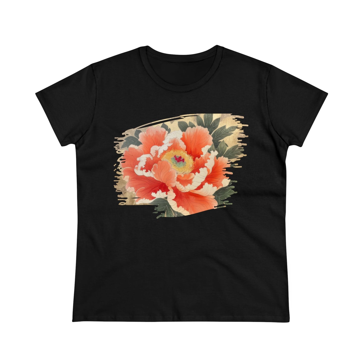 Peony - Flower - Women's Midweight Cotton Tee