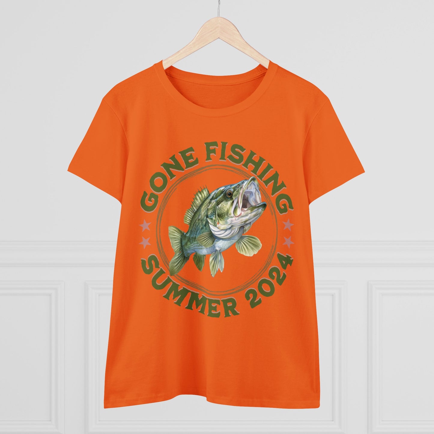 Gone Fishing - Women's Midweight Cotton Tee