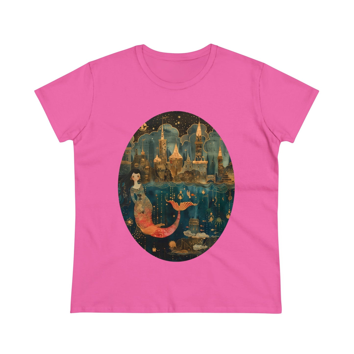 Mermaid - Fantasy - Women's Midweight Cotton Tee