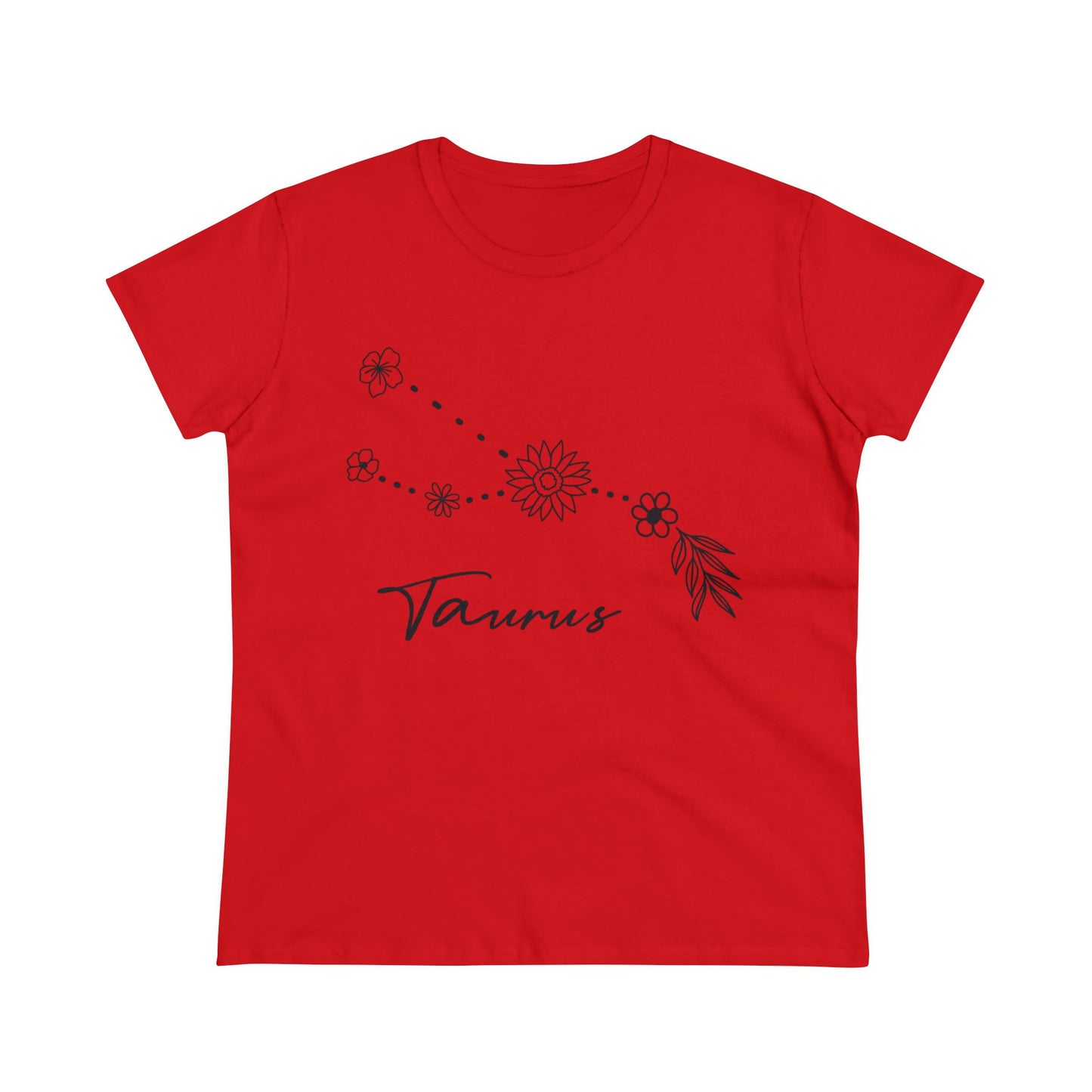 Flower Constellation - Taurus - Astrology - Women's Midweight Cotton Tee