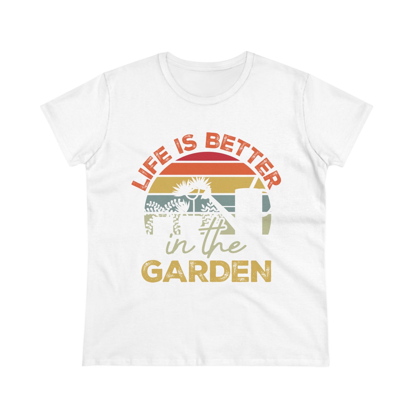 Life Is Better In the Garden - Gardening - Women's Midweight Cotton Tee