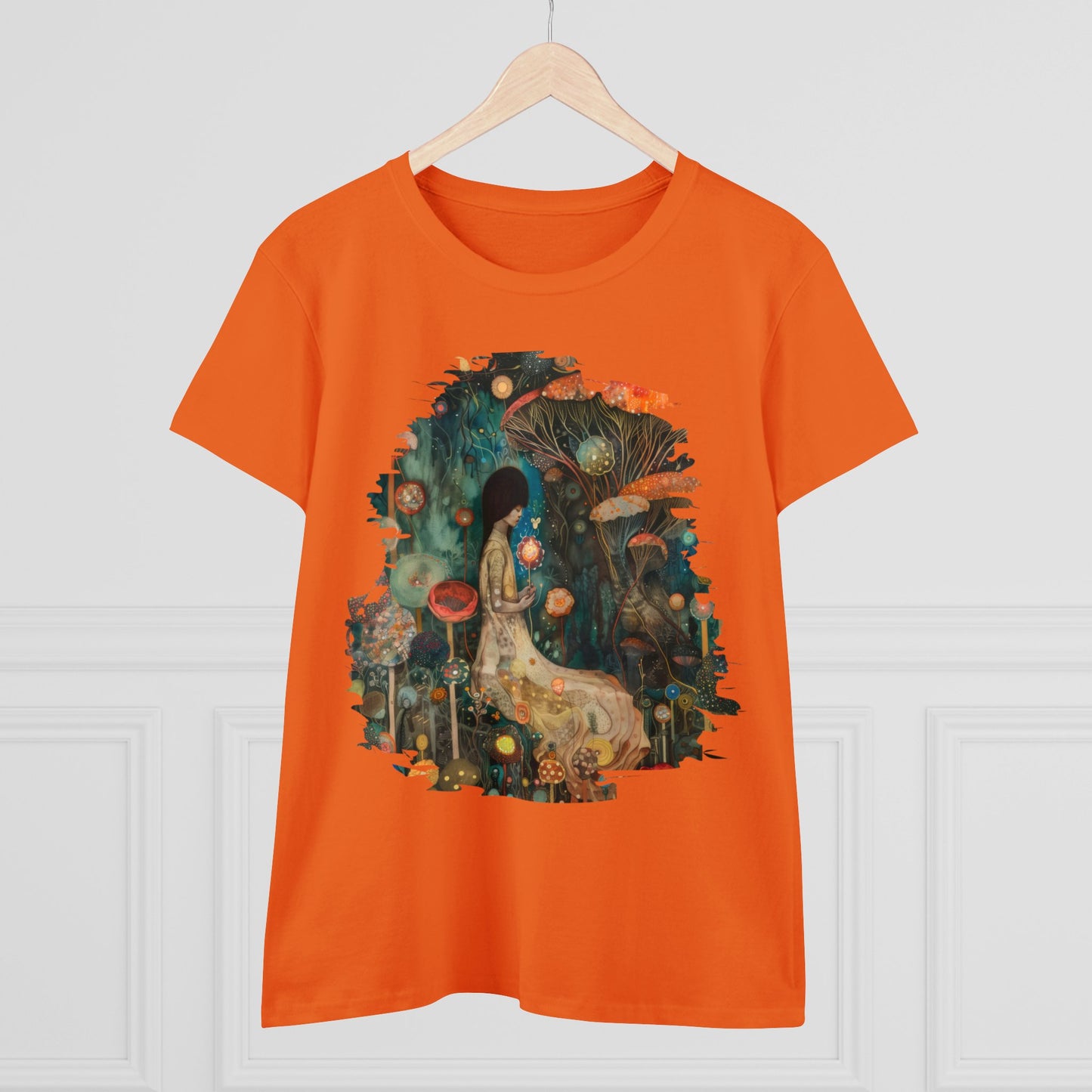 Mushroom Girl - Women's Midweight Cotton Tee