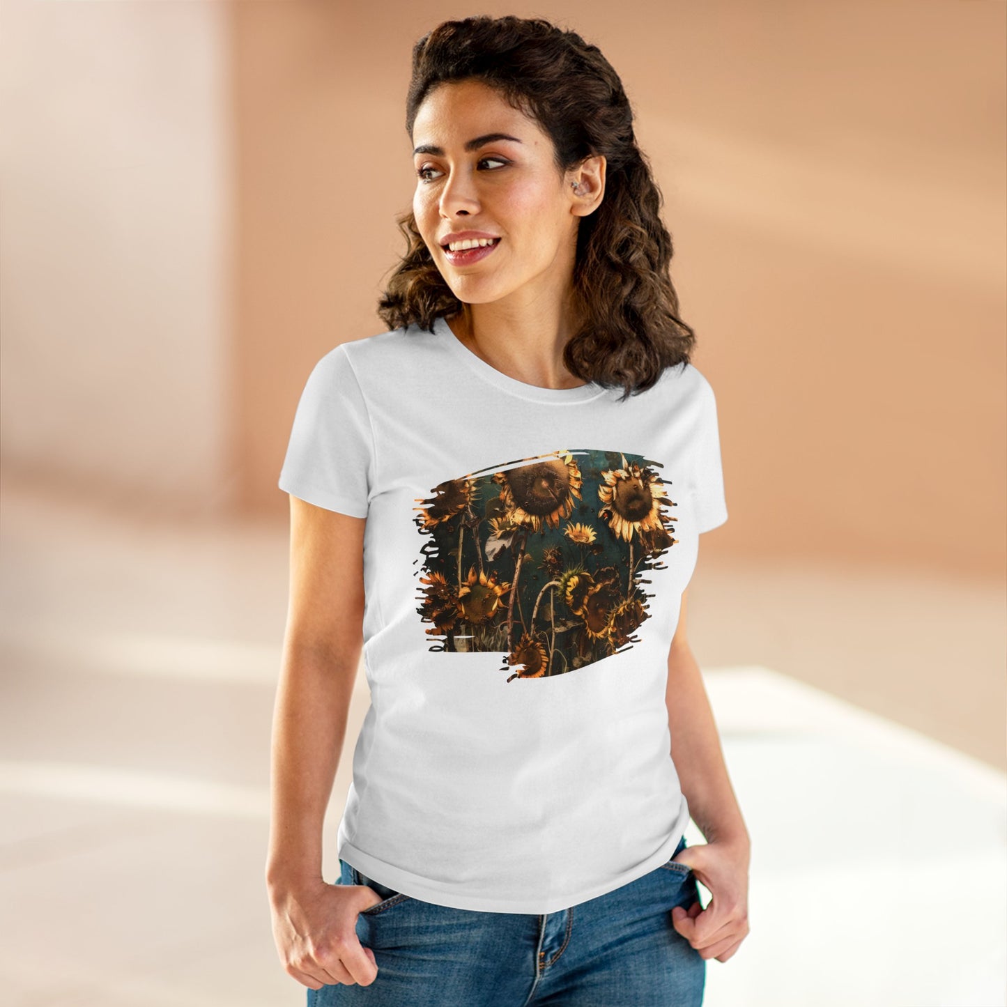 Sunflowers Wilting - Women's Midweight Cotton Tee