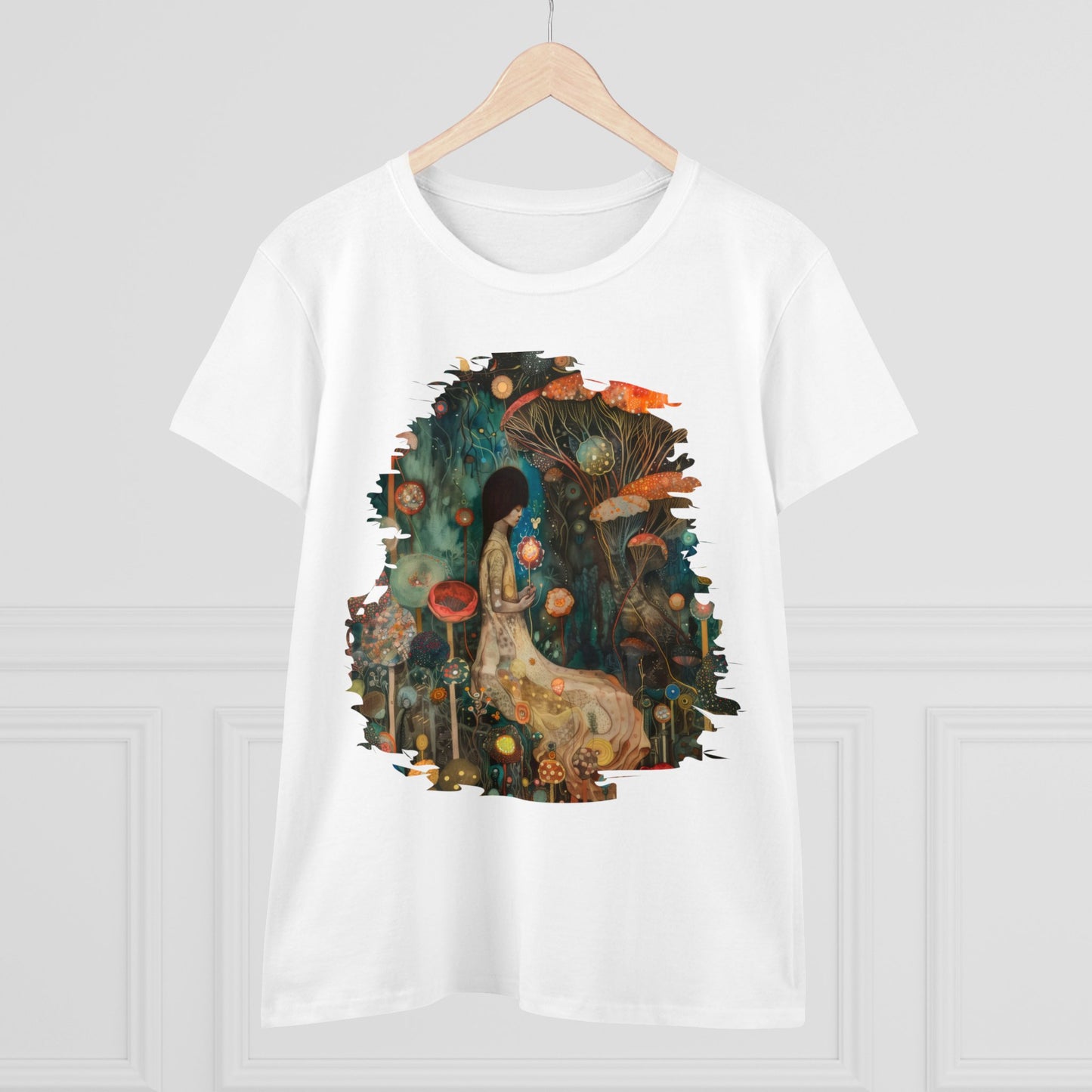 Mushroom Girl - Women's Midweight Cotton Tee