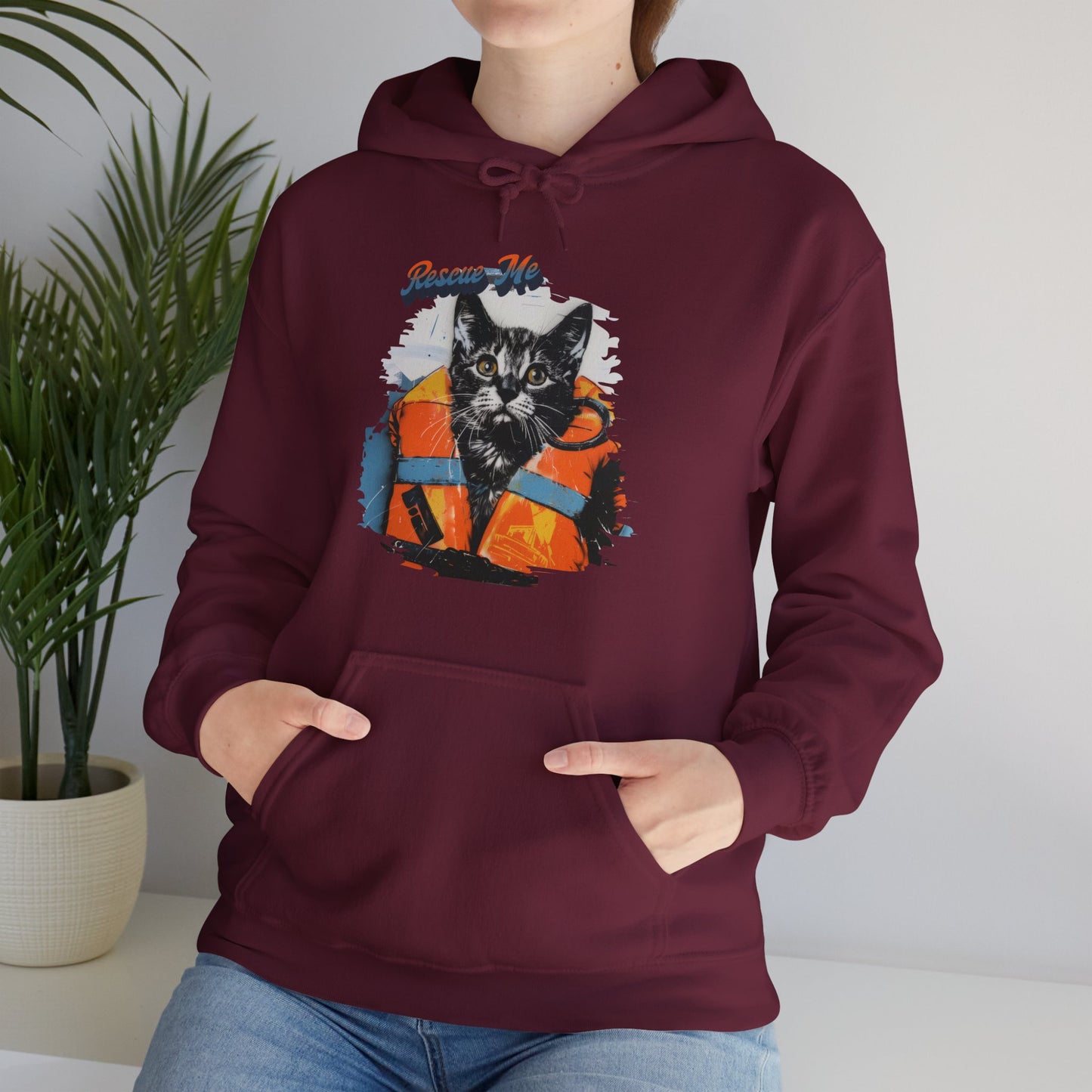 Rescue Cat - Unisex Heavy Blend™ Hooded Sweatshirt