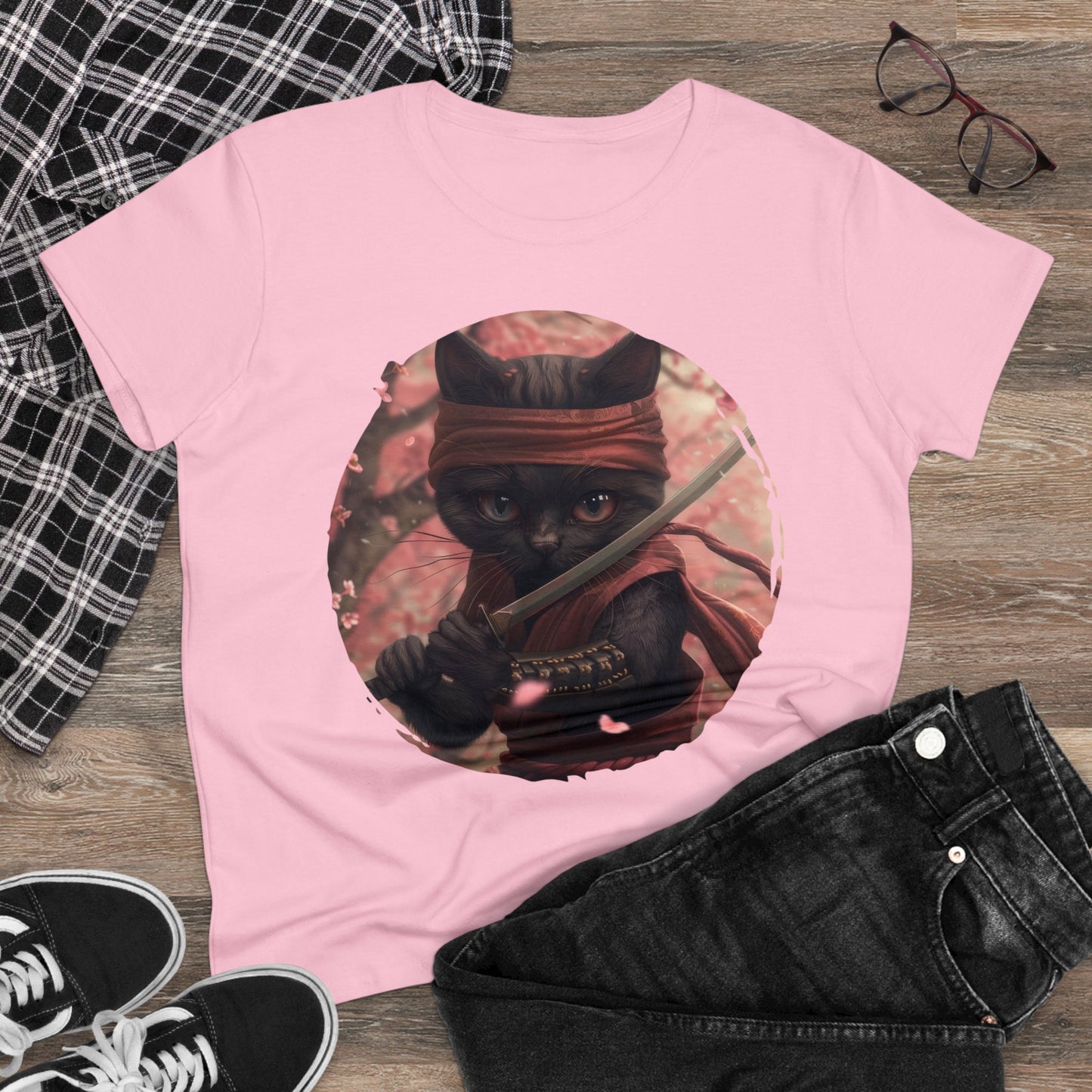 Ninja Kitty - Women's Midweight Cotton Tee