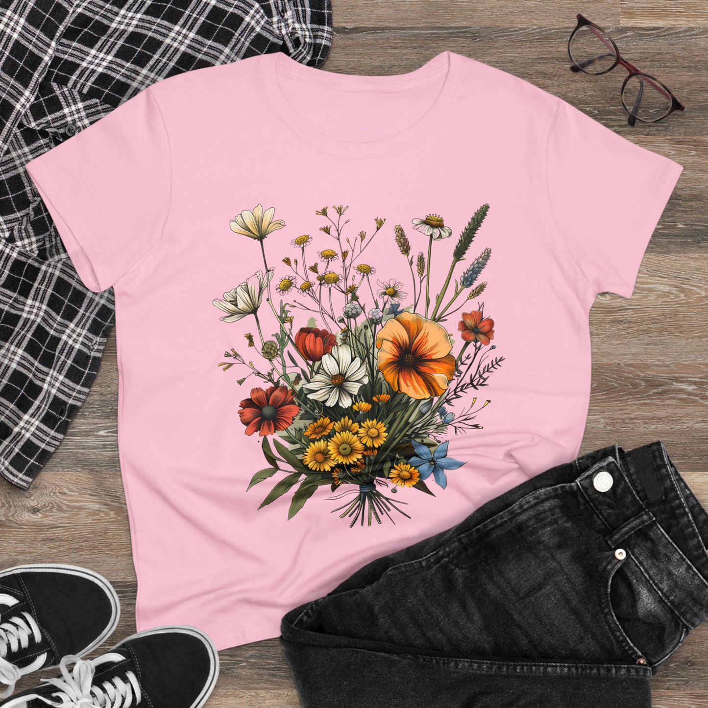 Wildflowers - Women's Midweight Cotton Tee