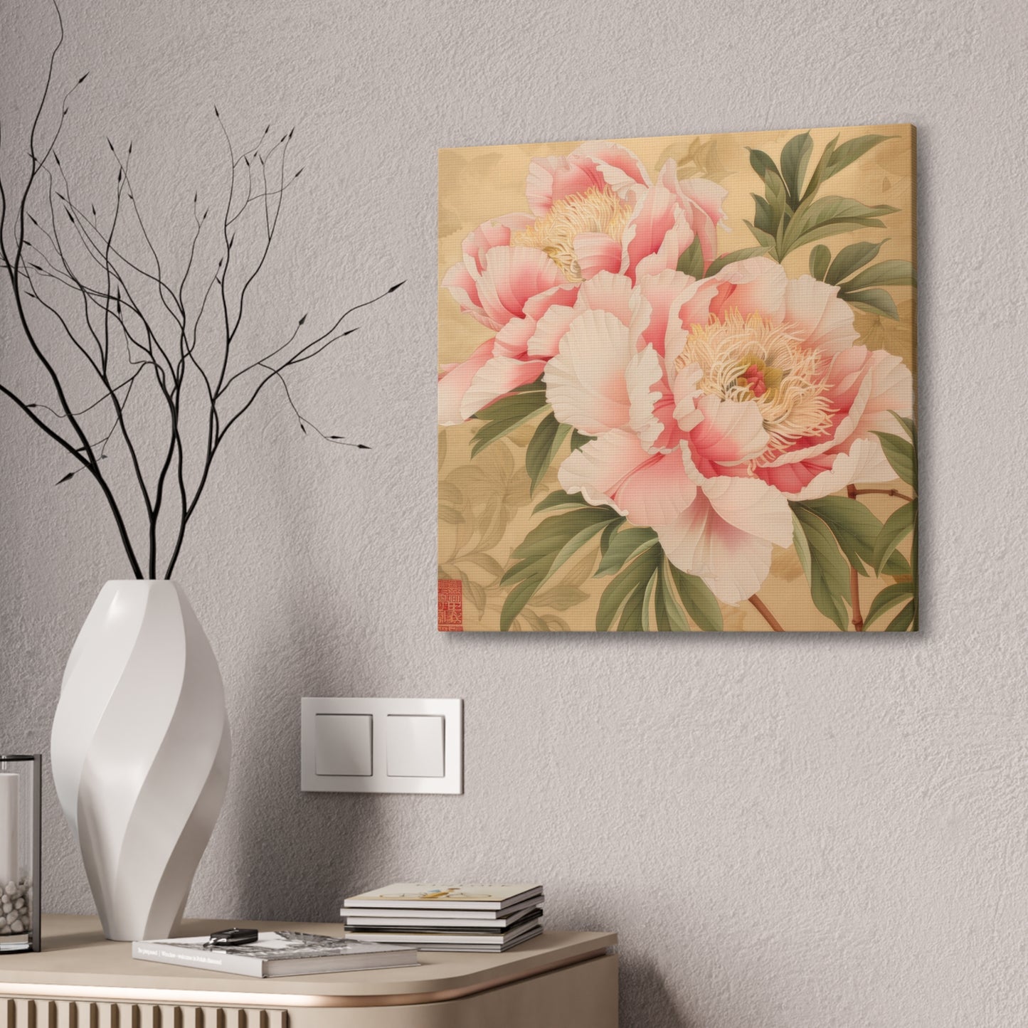 Peony - Canvas Stretched, 0.75"