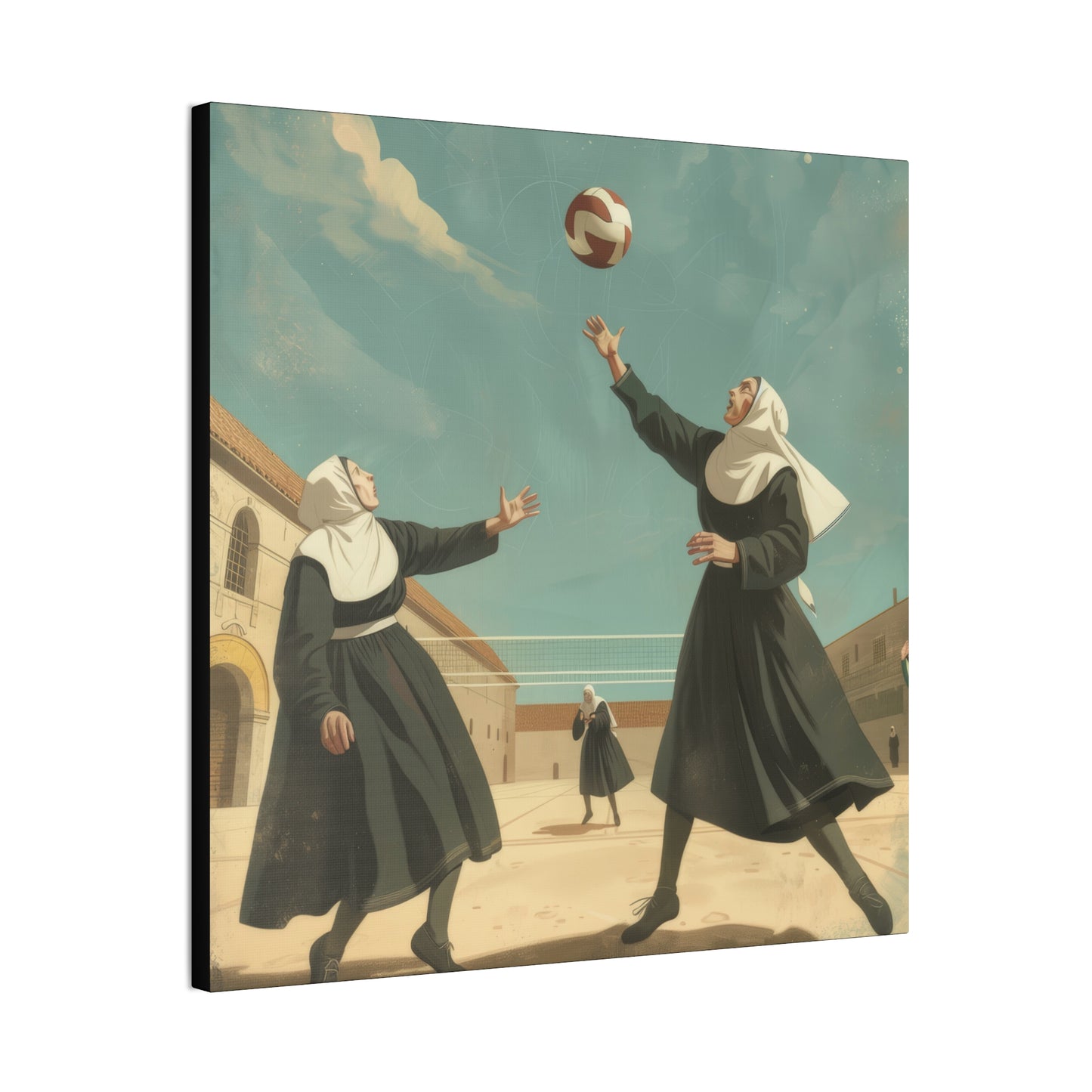 Nuns Volleyball - Canvas Stretched, 0.75"