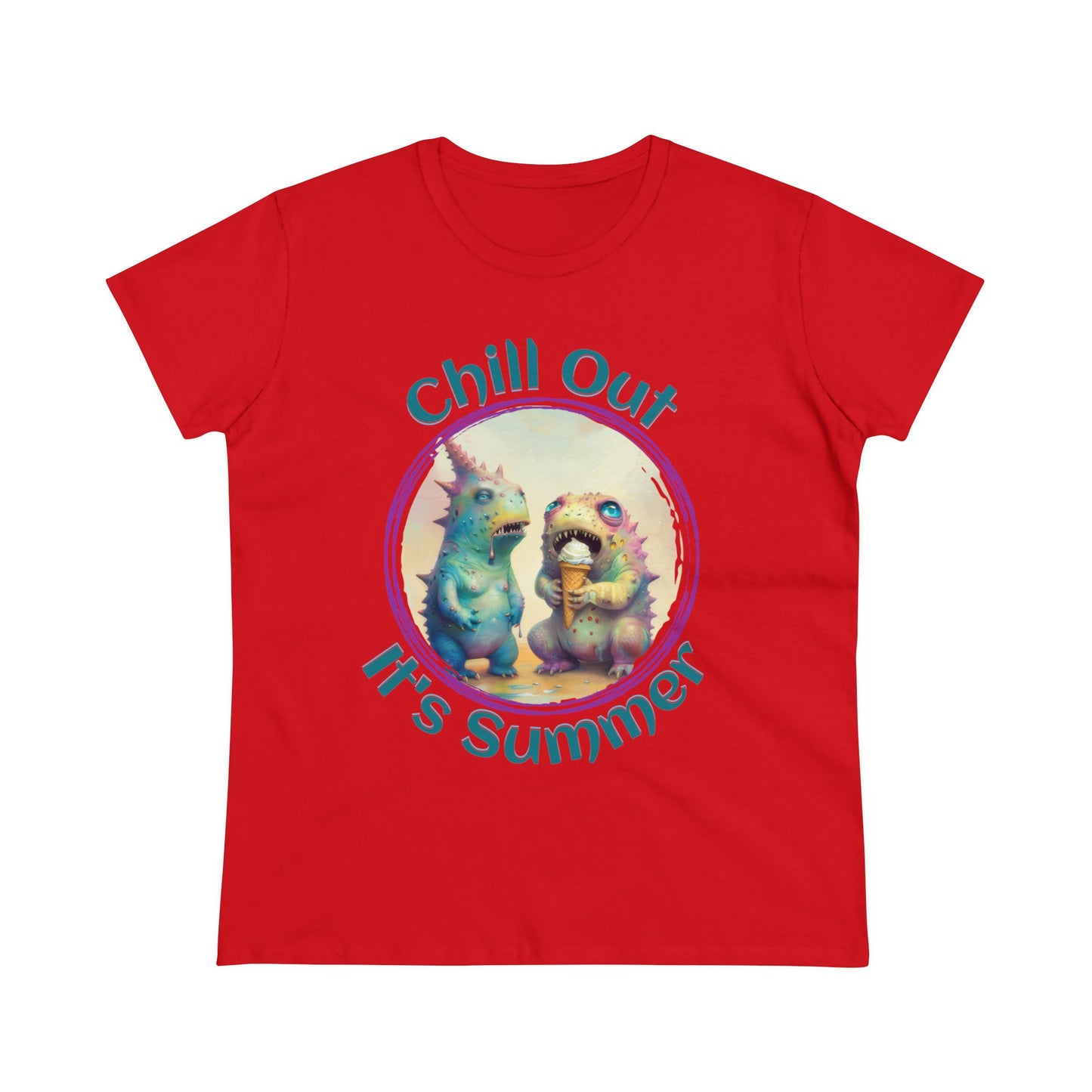 Chill Out, It's Summer - Women's Midweight Cotton Tee