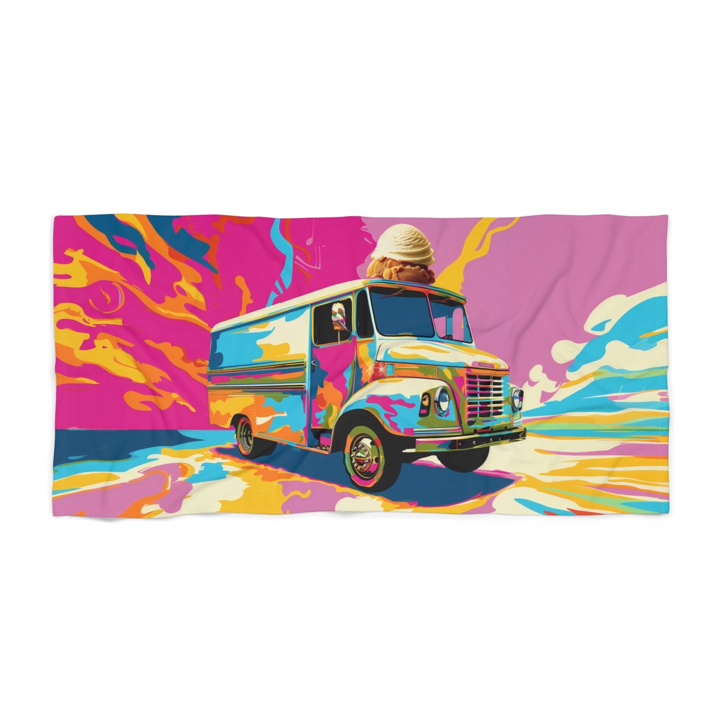 Ice Cream Truck - Beach Towel