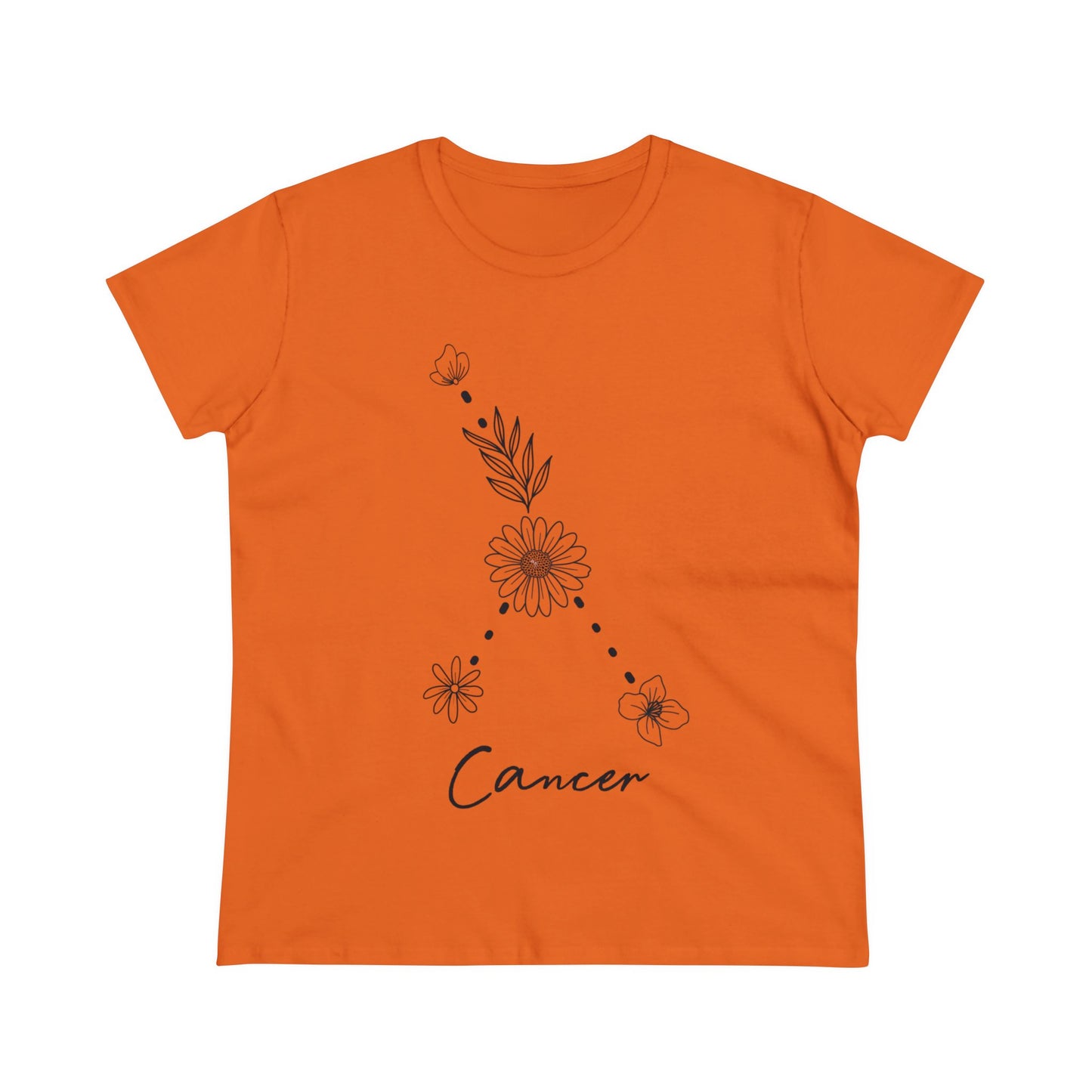 Flower Constellation - Cancer - Astrology - Women's Midweight Cotton Tee