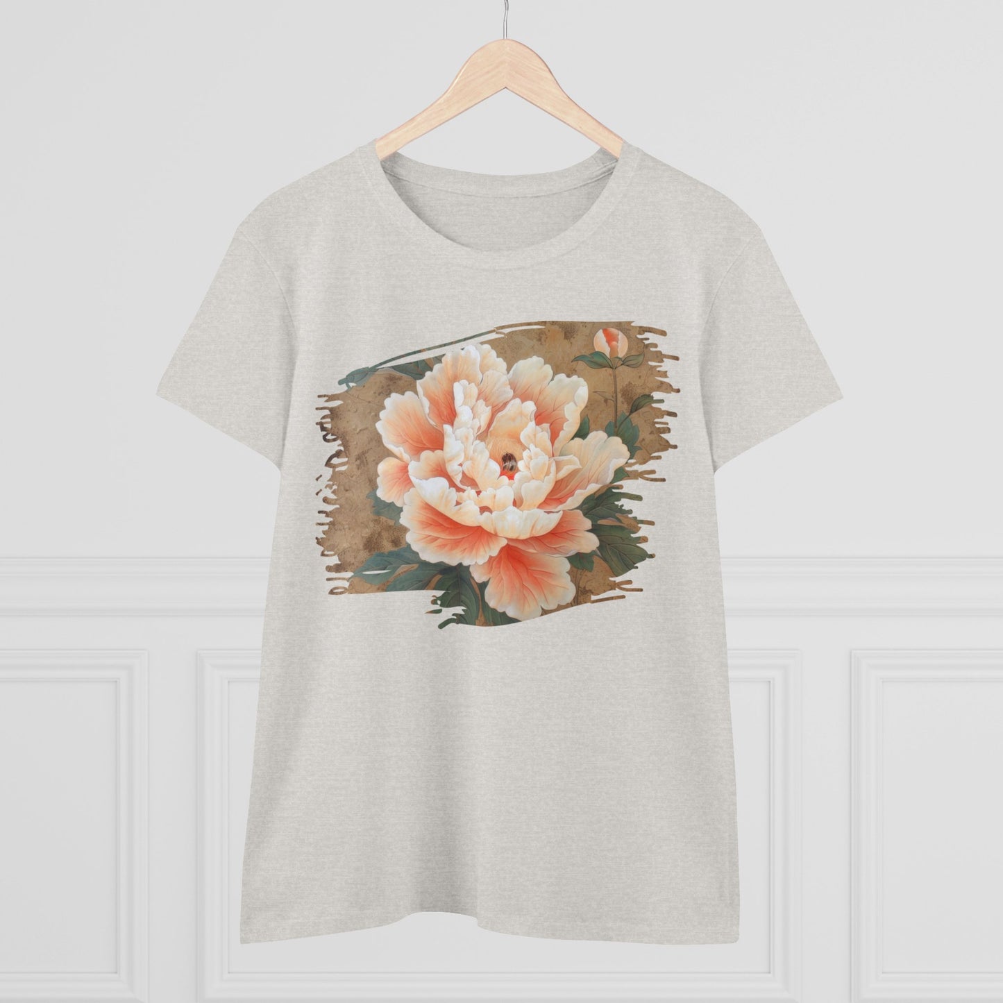 Peony - Flower - Women's Midweight Cotton Tee