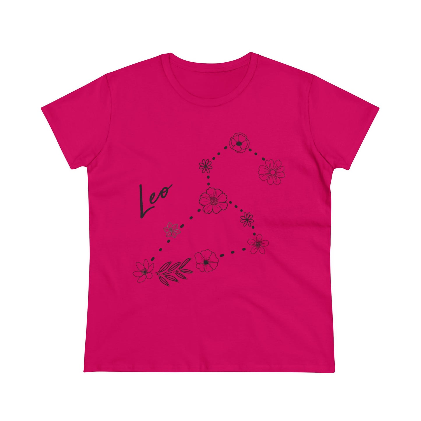 Flower Constellation - Leo - Astrology - Women's Midweight Cotton Tee