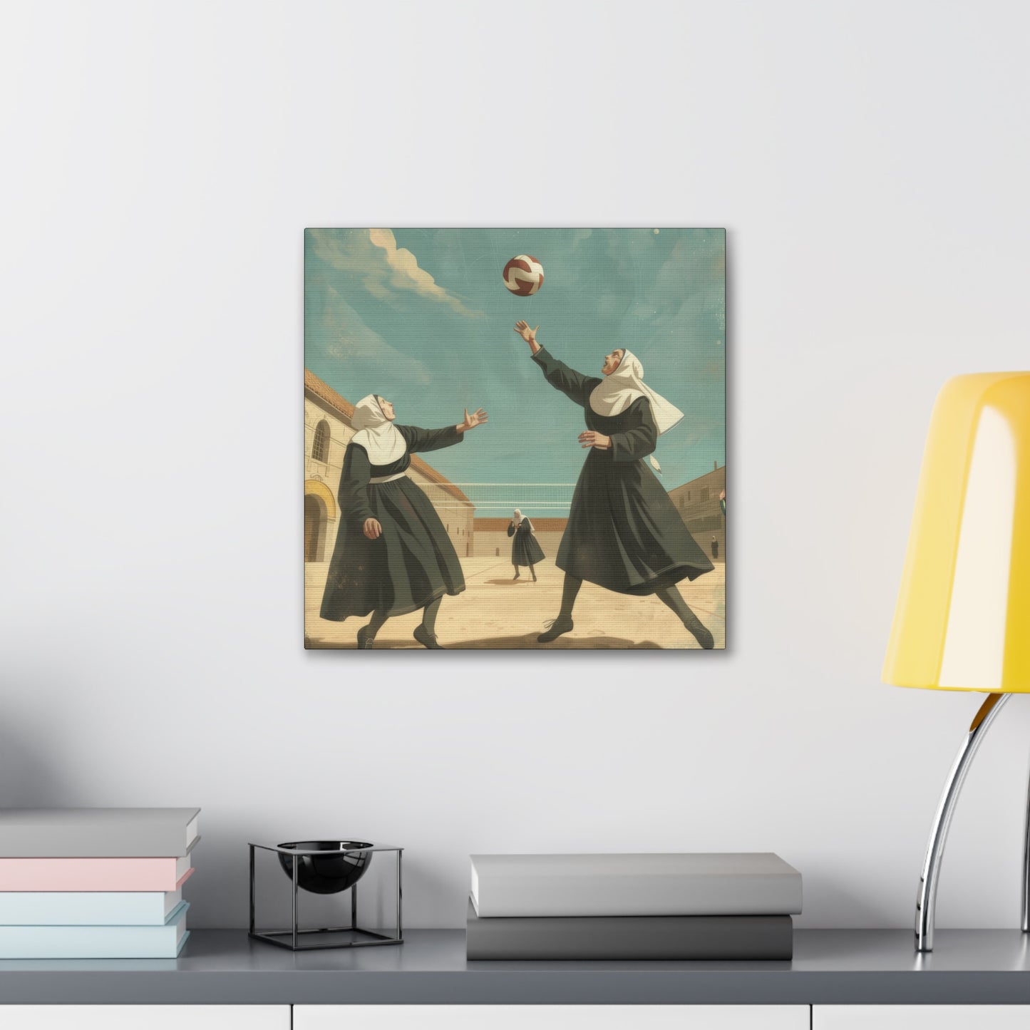 Nuns Volleyball - Canvas Stretched, 0.75"