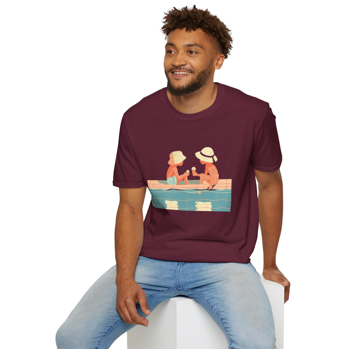 Poolside Ice Cream - Unisex Softstyle T-Shirt