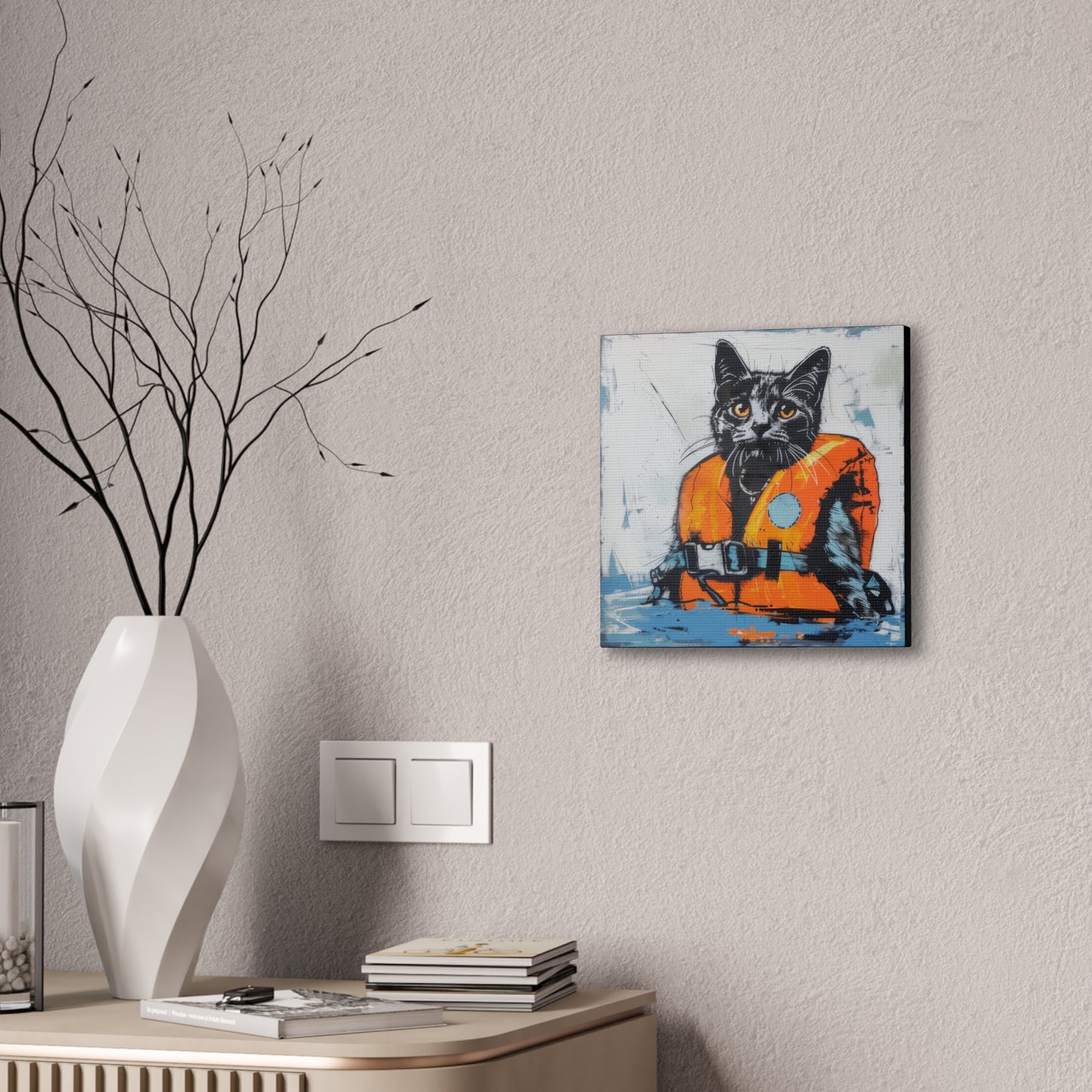 Rescue Cat - Canvas Stretched, 0.75"