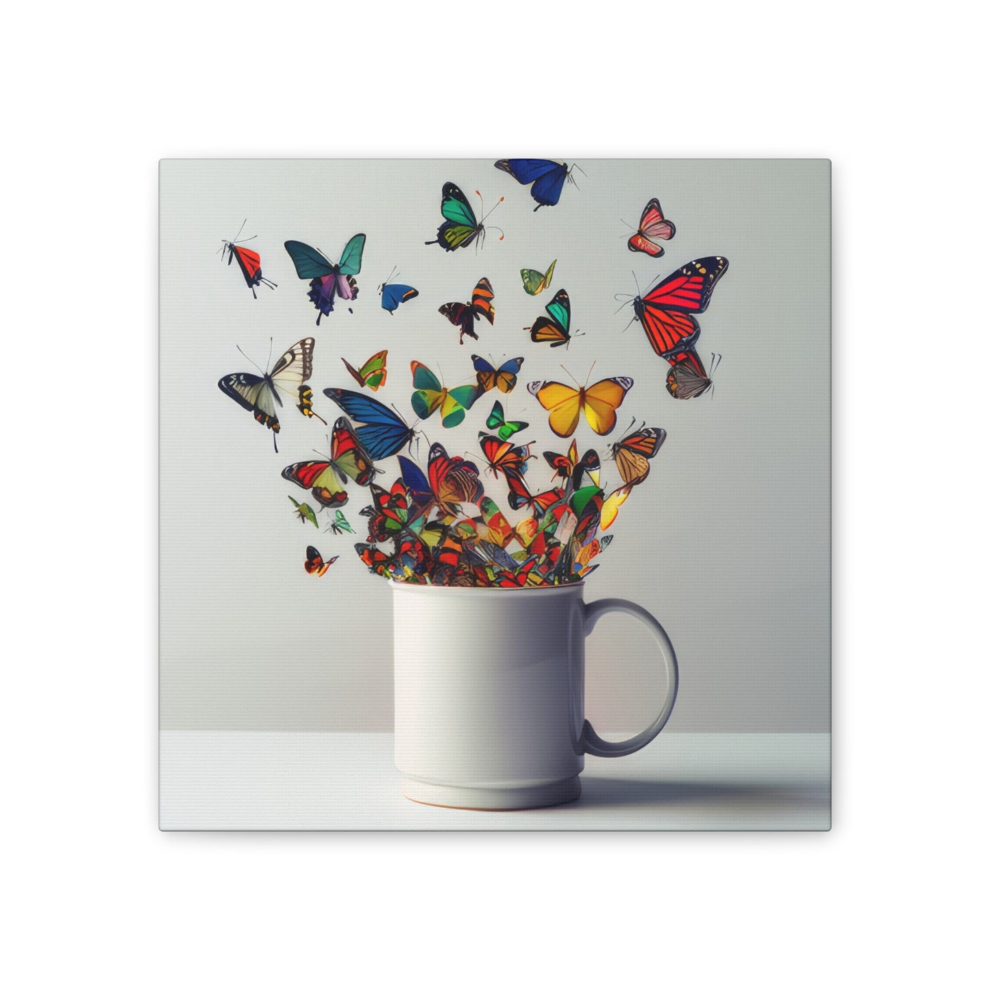 Butterfly Coffee - Canvas Stretched, 0.75"