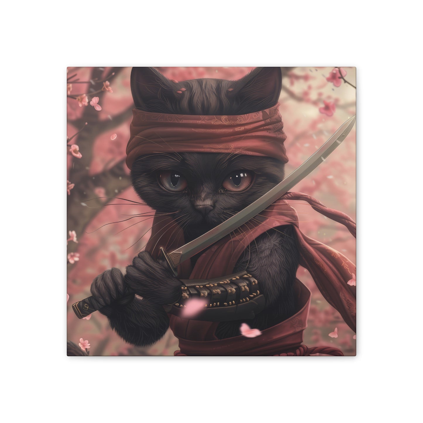 Ninja Kitty - Canvas Stretched, 0.75"