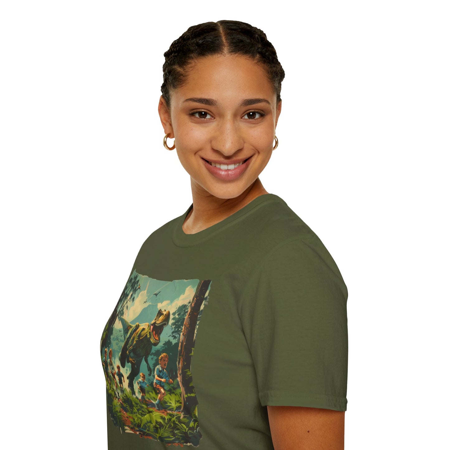 Dinosaur Chase - Unisex Softstyle T-Shirt