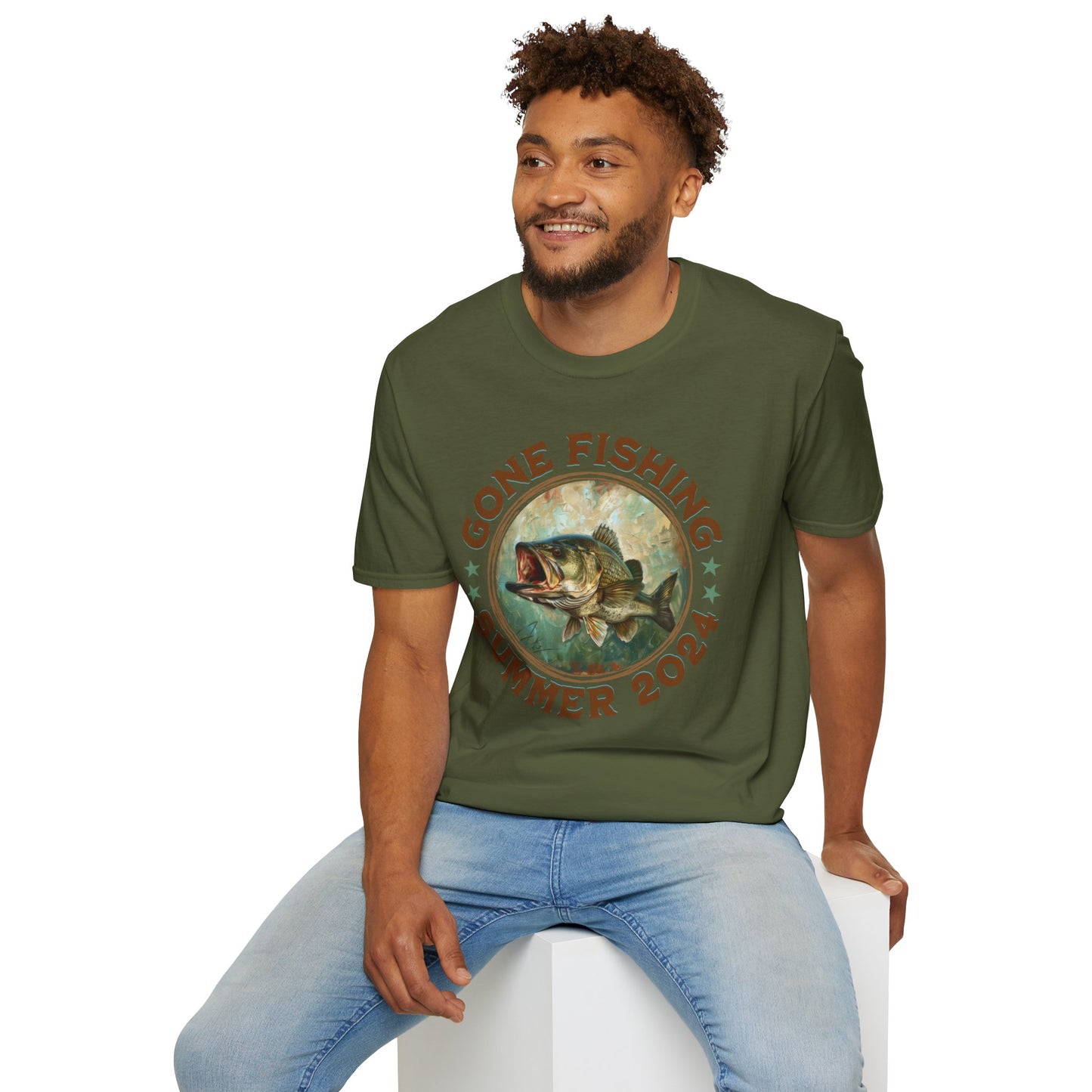 Gone Fishing - Unisex Softstyle T-Shirt