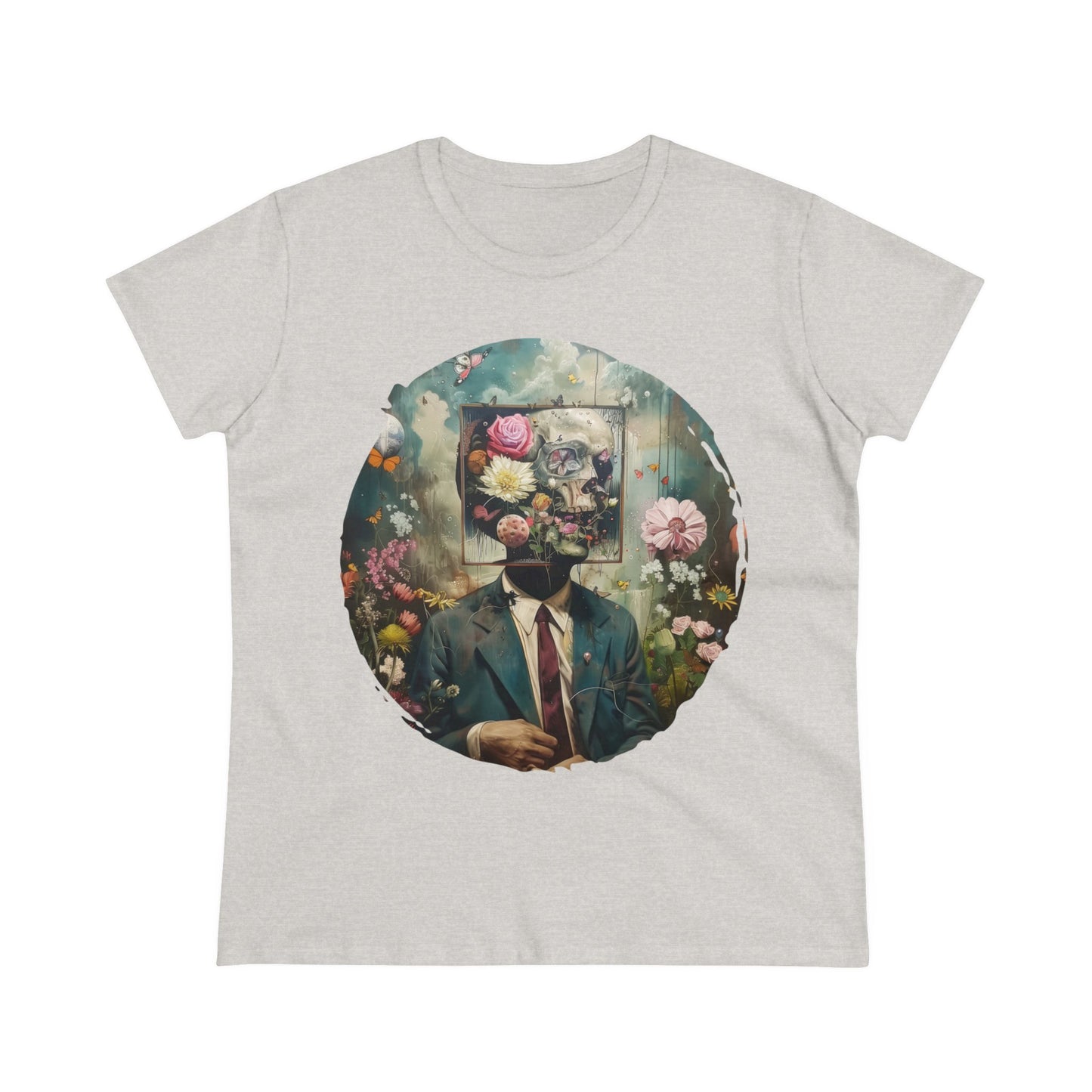 Flowers on My Mind - Women's Midweight Cotton Tee