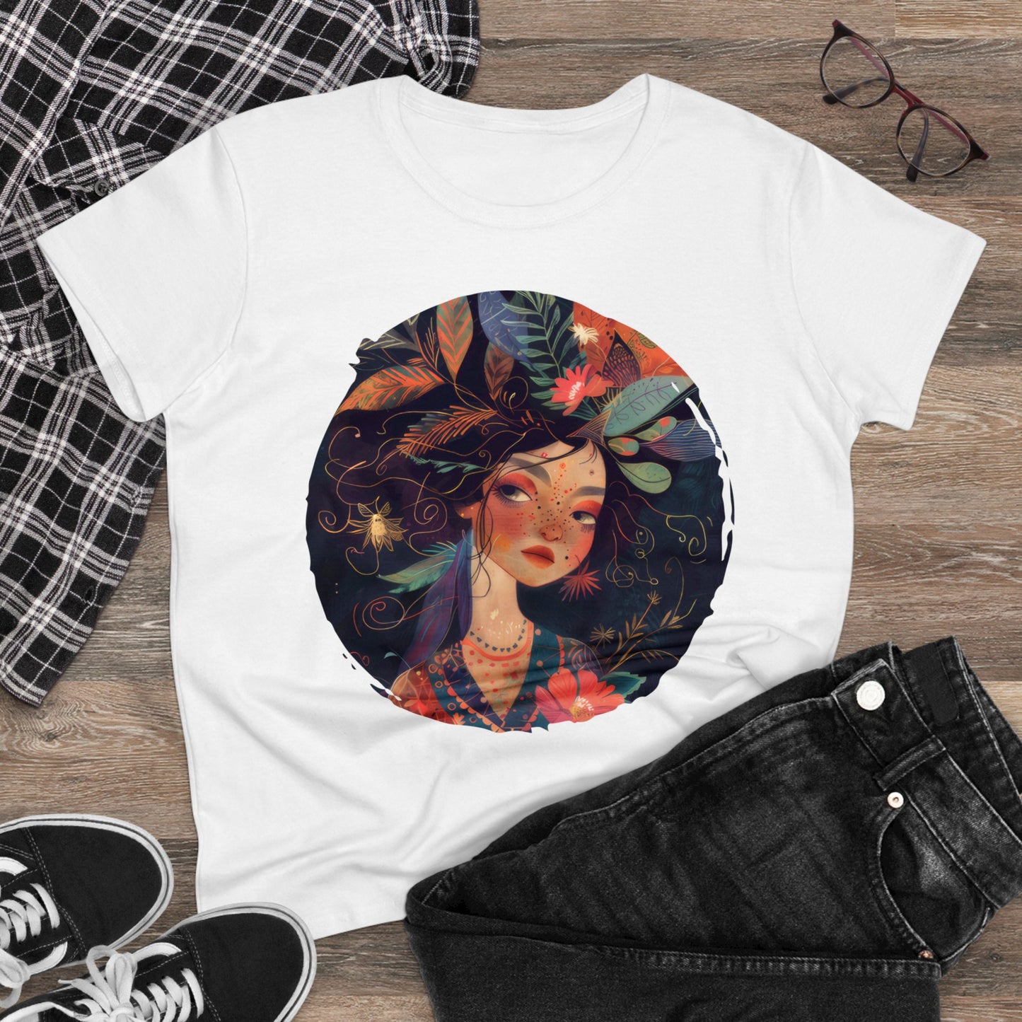 Flower Girl - Women's Midweight Cotton Tee