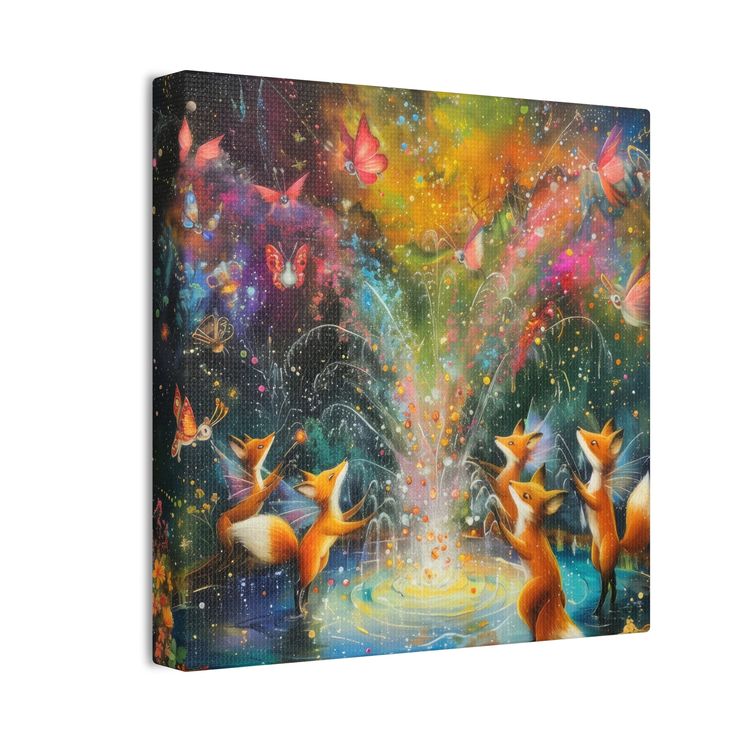 Fairy Fox Festival - Canvas Stretched, 0.75"