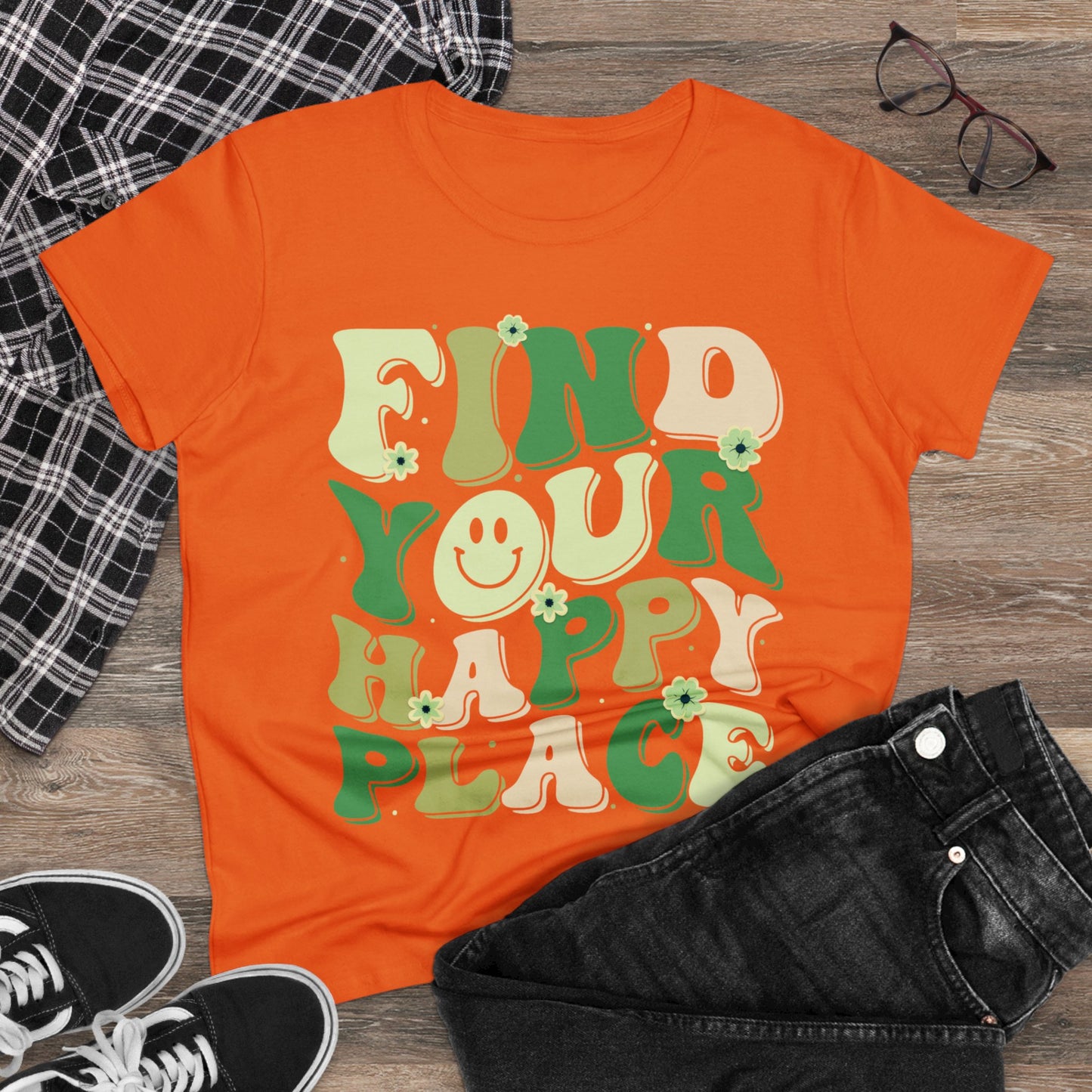 Find Your Happy Place - Gardening - Women's Midweight Cotton Tee