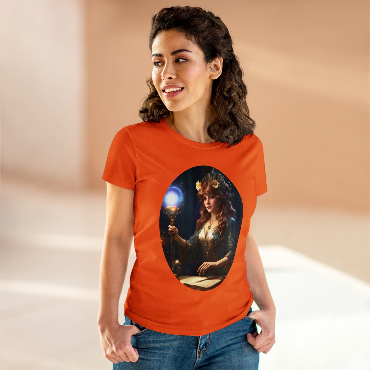 The Sorceress - Fantasy - Women's Midweight Cotton Tee