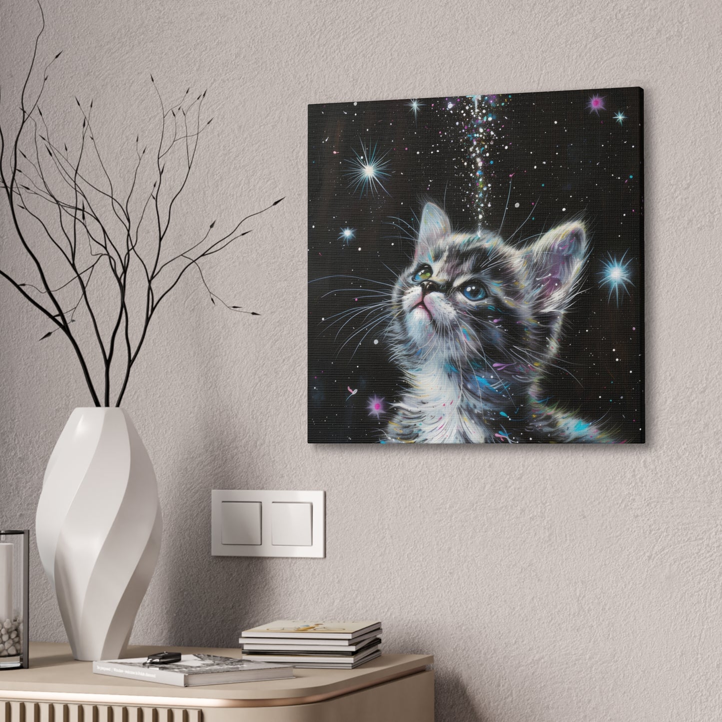 Sparkly Kitten - Canvas Stretched, 0.75" - Canvas Stretched, 0.75"