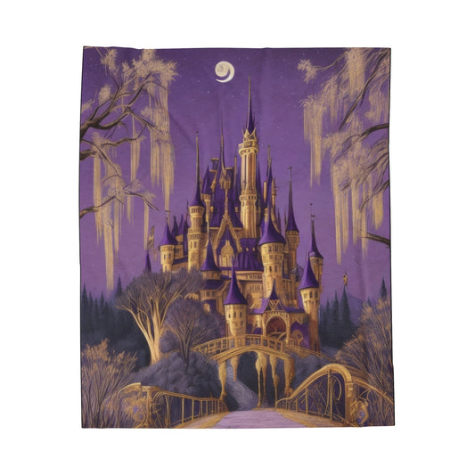 Purple Castle - Velveteen Plush Blanket