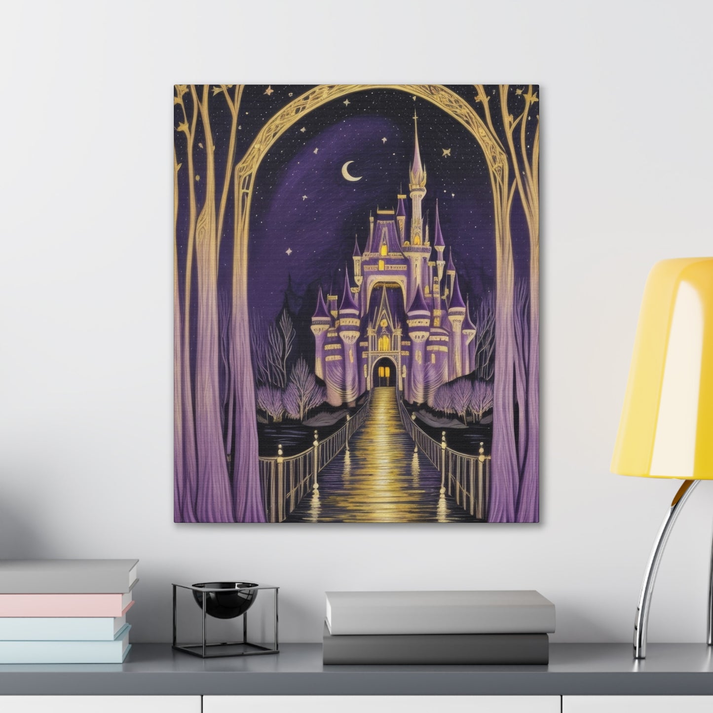 Purple Castle - Canvas Stretched, 0.75"