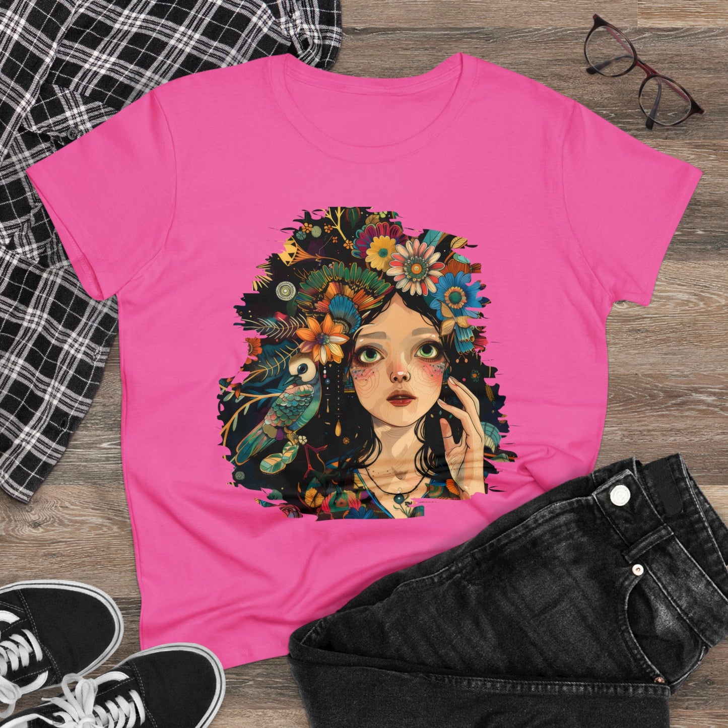 Flower Girl - Women's Midweight Cotton Tee