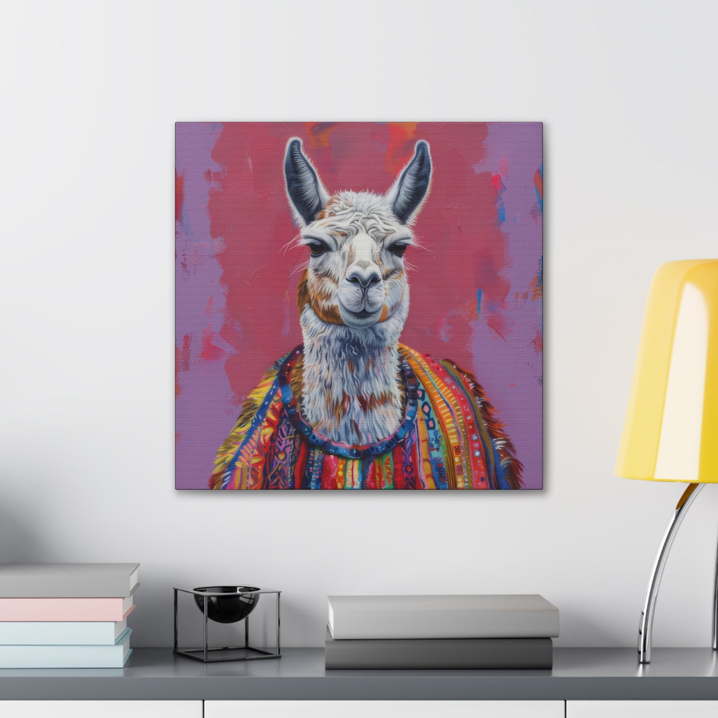 Llama - Canvas Stretched, 0.75"