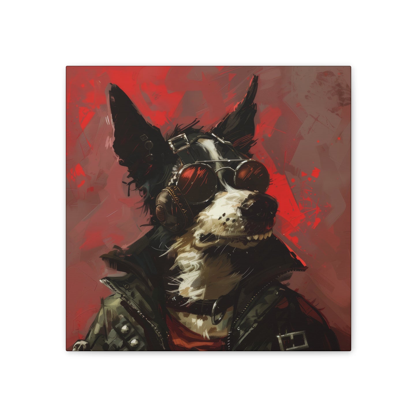 Punk Dog - Canvas Stretched, 0.75"