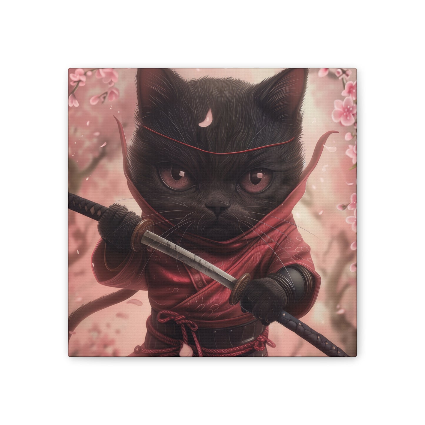 Ninja Kitty - Canvas Stretched, 0.75"