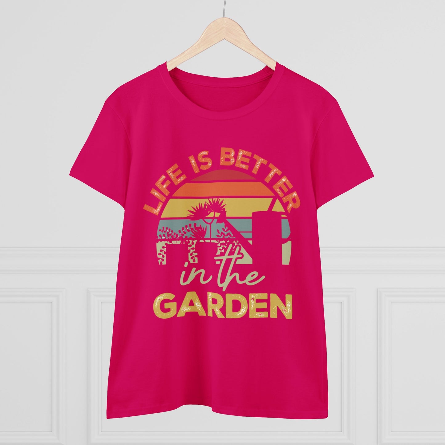 Life Is Better In the Garden - Gardening - Women's Midweight Cotton Tee