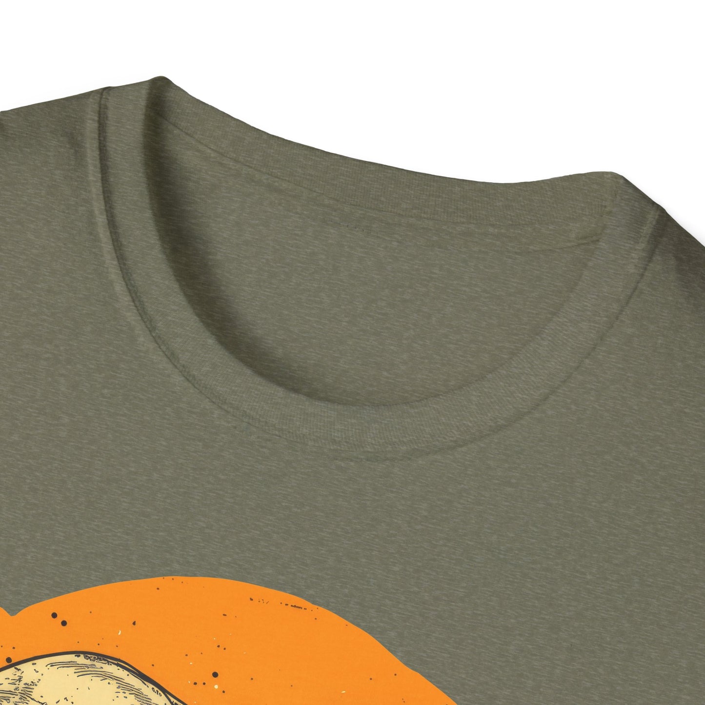 Skulls on Orange - Unisex Softstyle T-Shirt