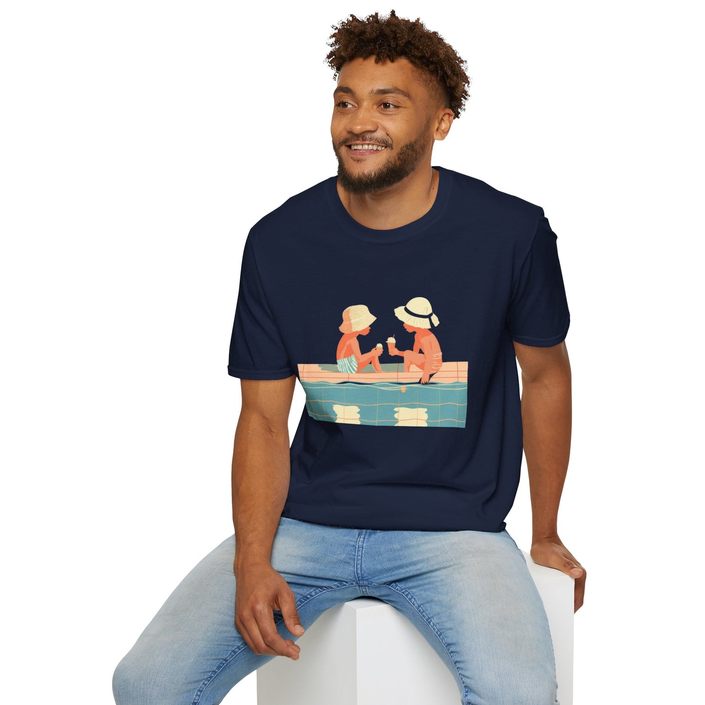 Poolside Ice Cream - Unisex Softstyle T-Shirt