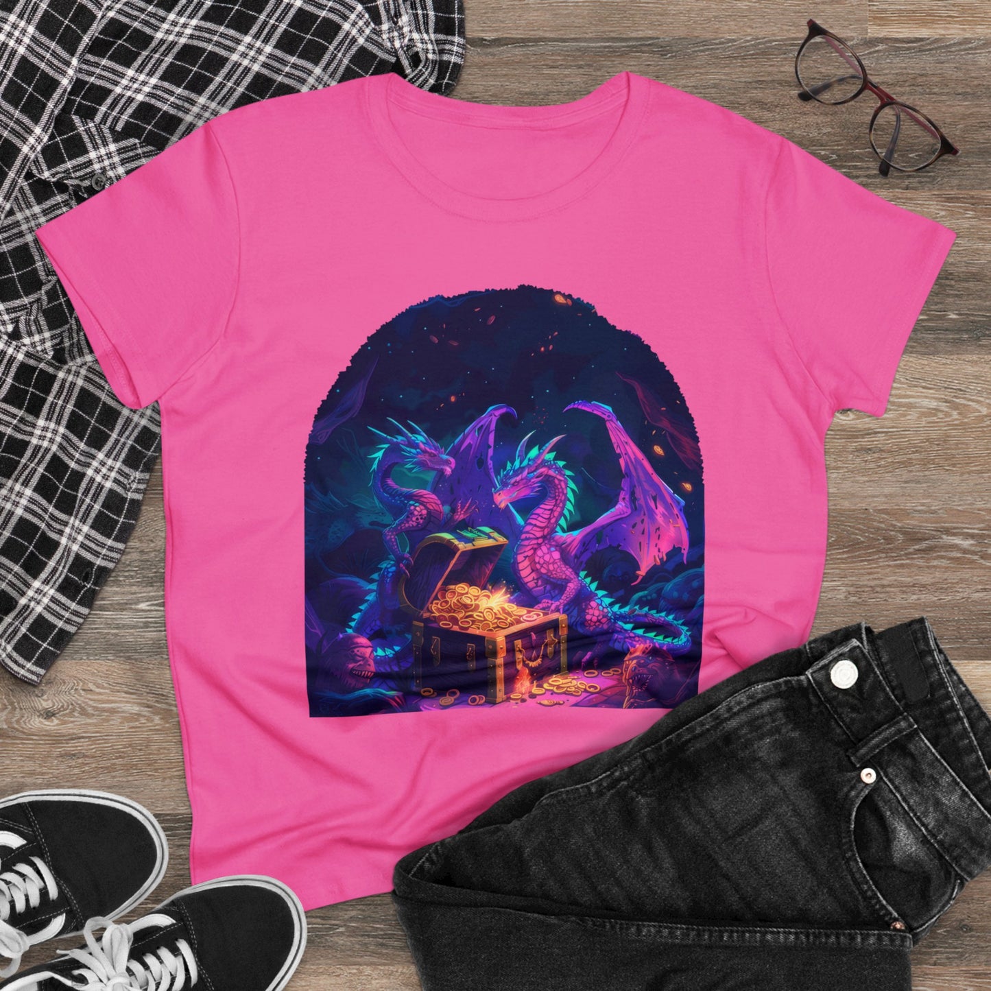 Dragons and Loot - Fantasy - Women's Midweight Cotton Tee