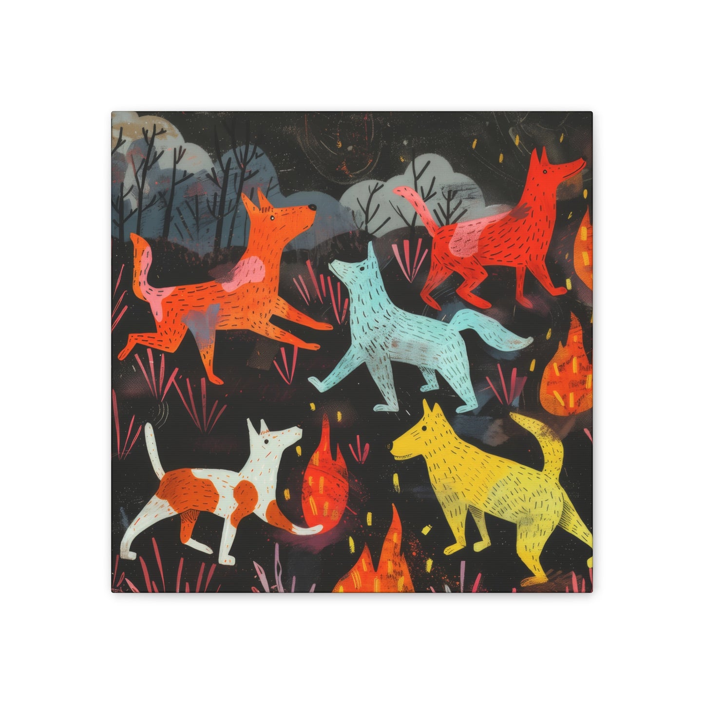 Dog Night - Canvas Stretched, 0.75"