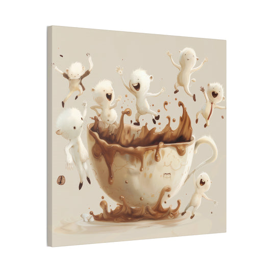 Coffee Monsters - Canvas Stretched, 0.75"