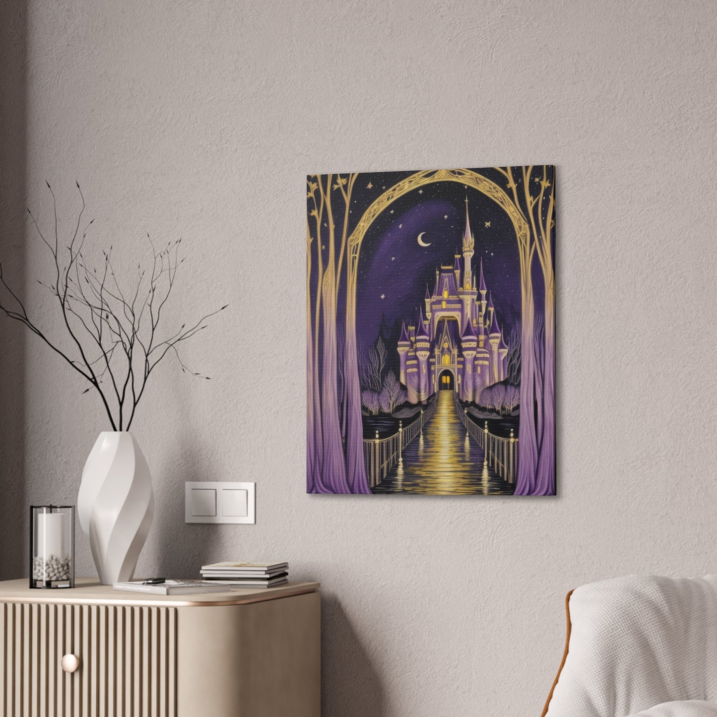 Purple Castle - Canvas Stretched, 0.75"