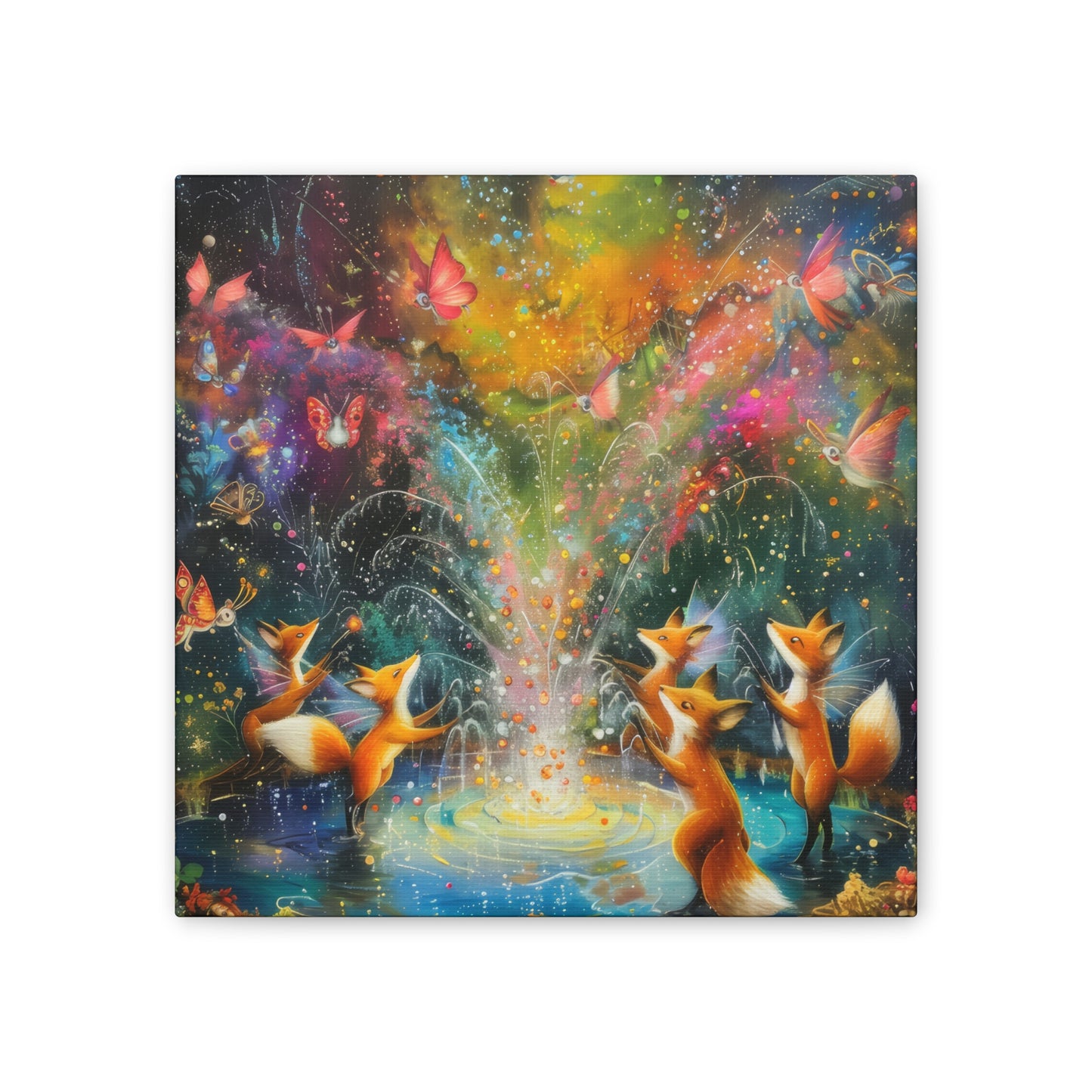 Fairy Fox Festival - Canvas Stretched, 0.75"