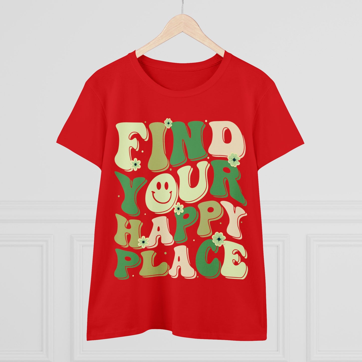 Find Your Happy Place - Gardening - Women's Midweight Cotton Tee